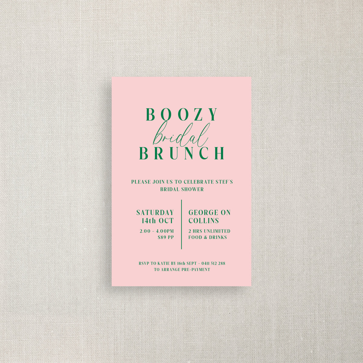 Boozy - Bridal Shower