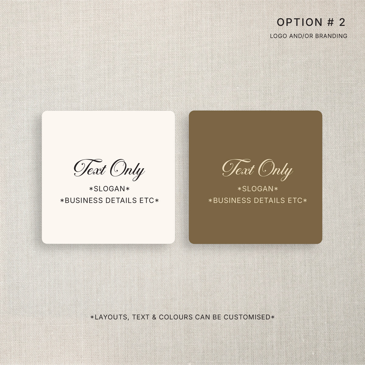square coasters.