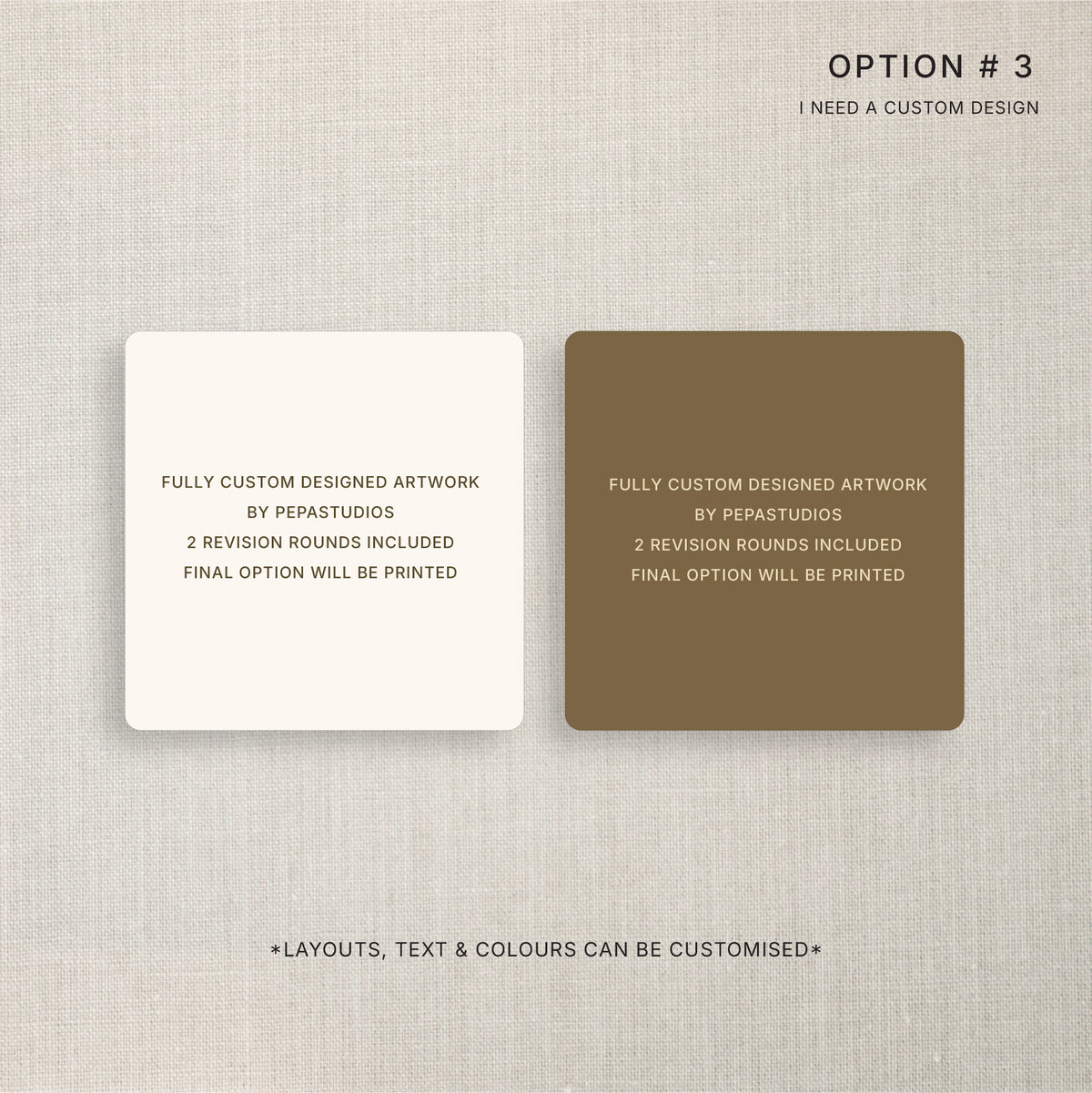 square coasters.