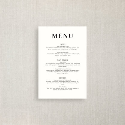 Alycia - Menu