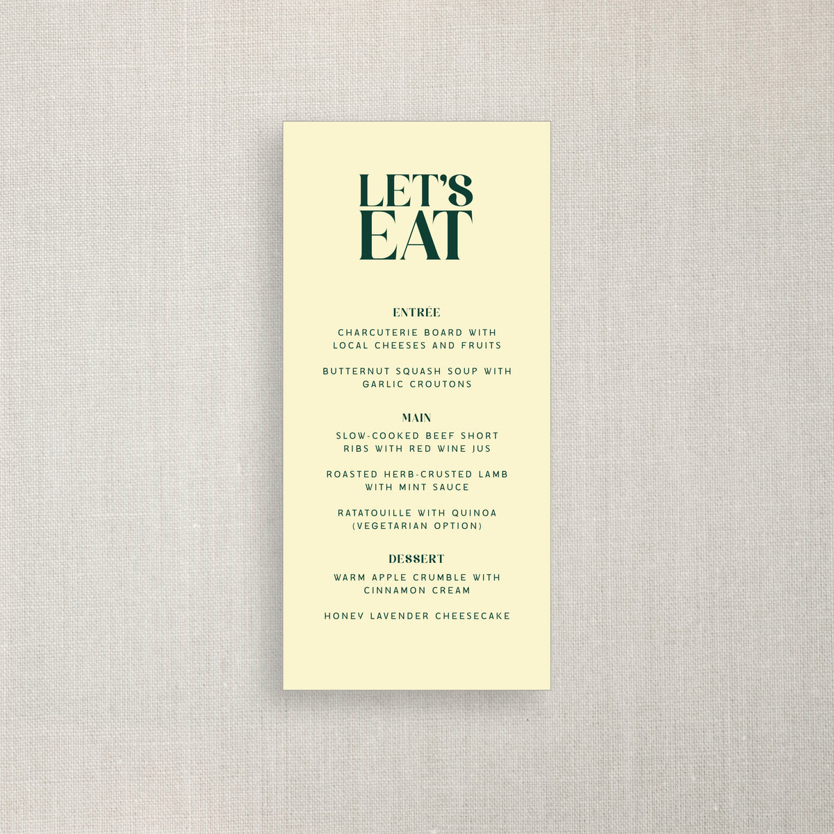 Let's Eat - DL Menu