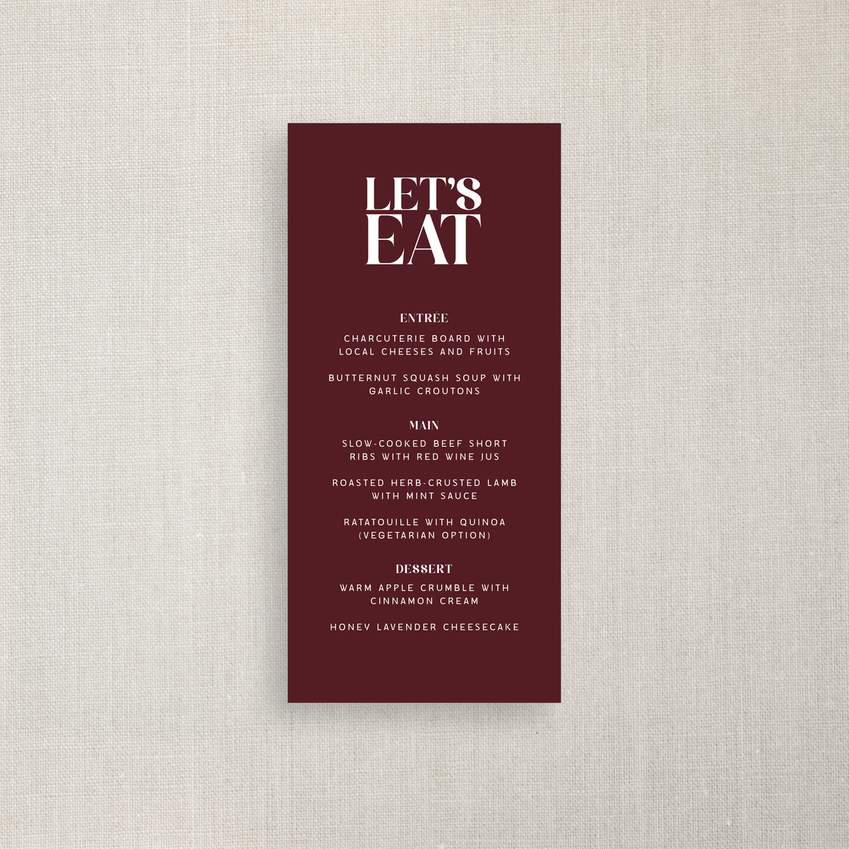 Let's Eat - DL Menu