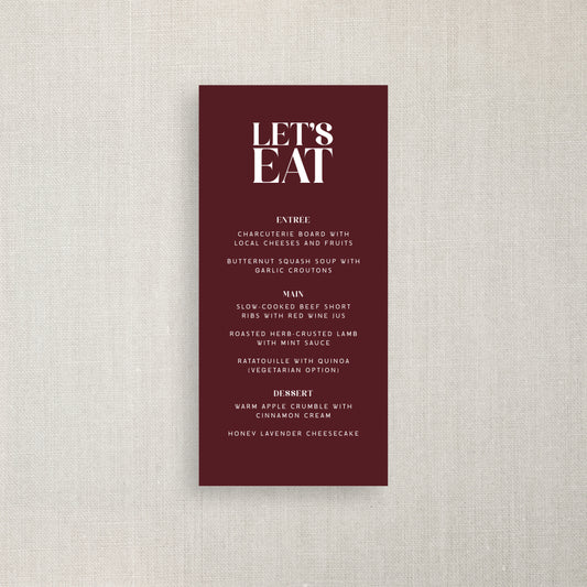Let's Eat - DL Menu