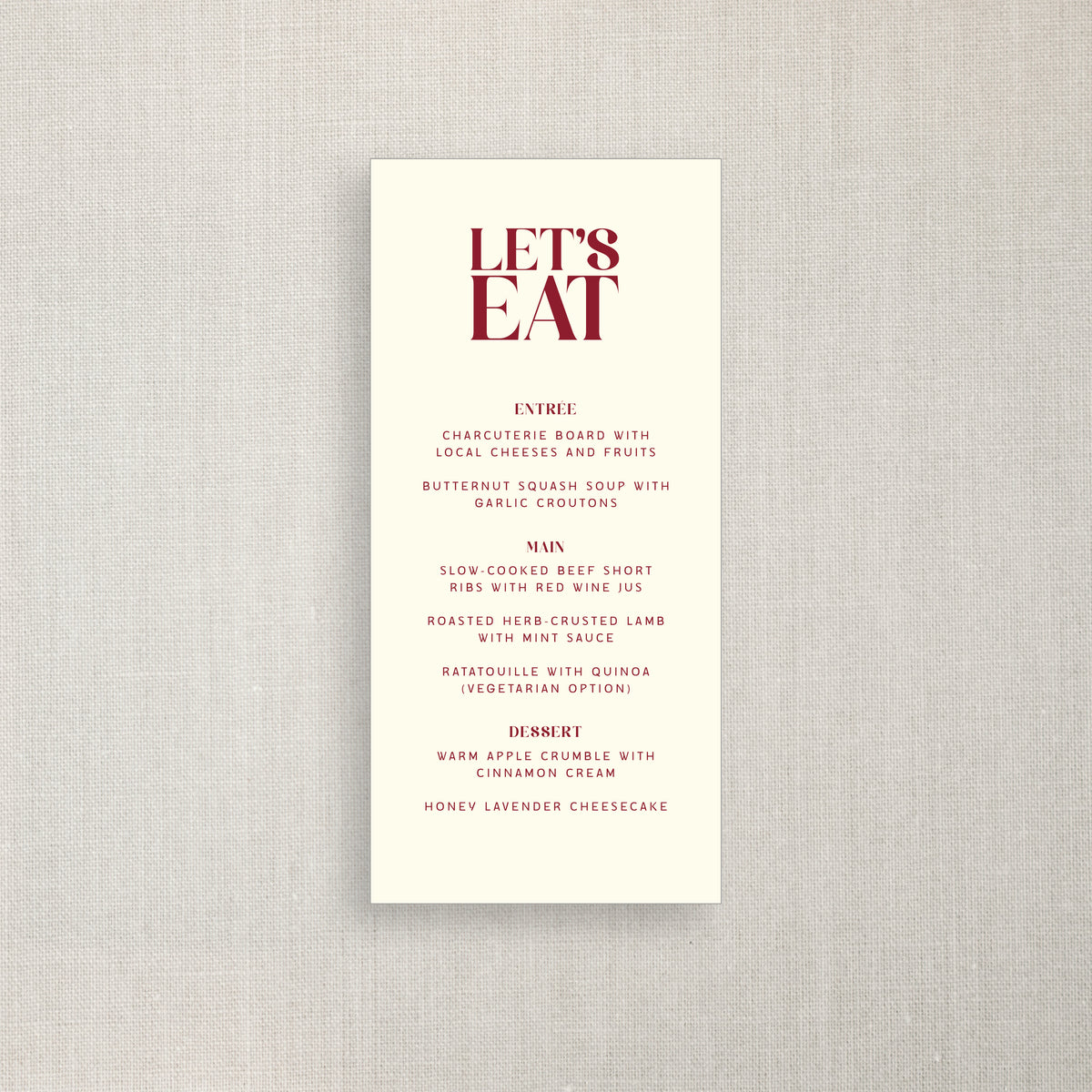 Let's Eat - DL Menu