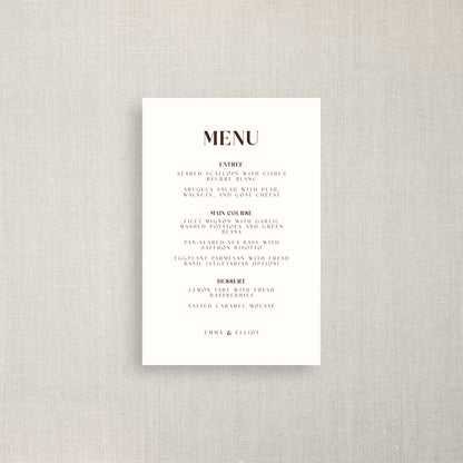 Emma - Menu