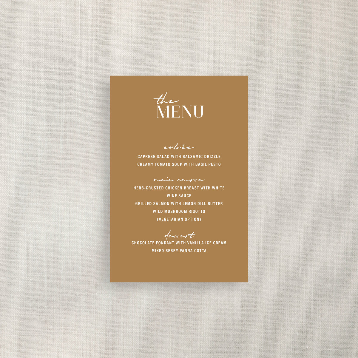 Erin - Menu