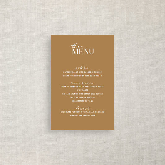 Erin - Menu