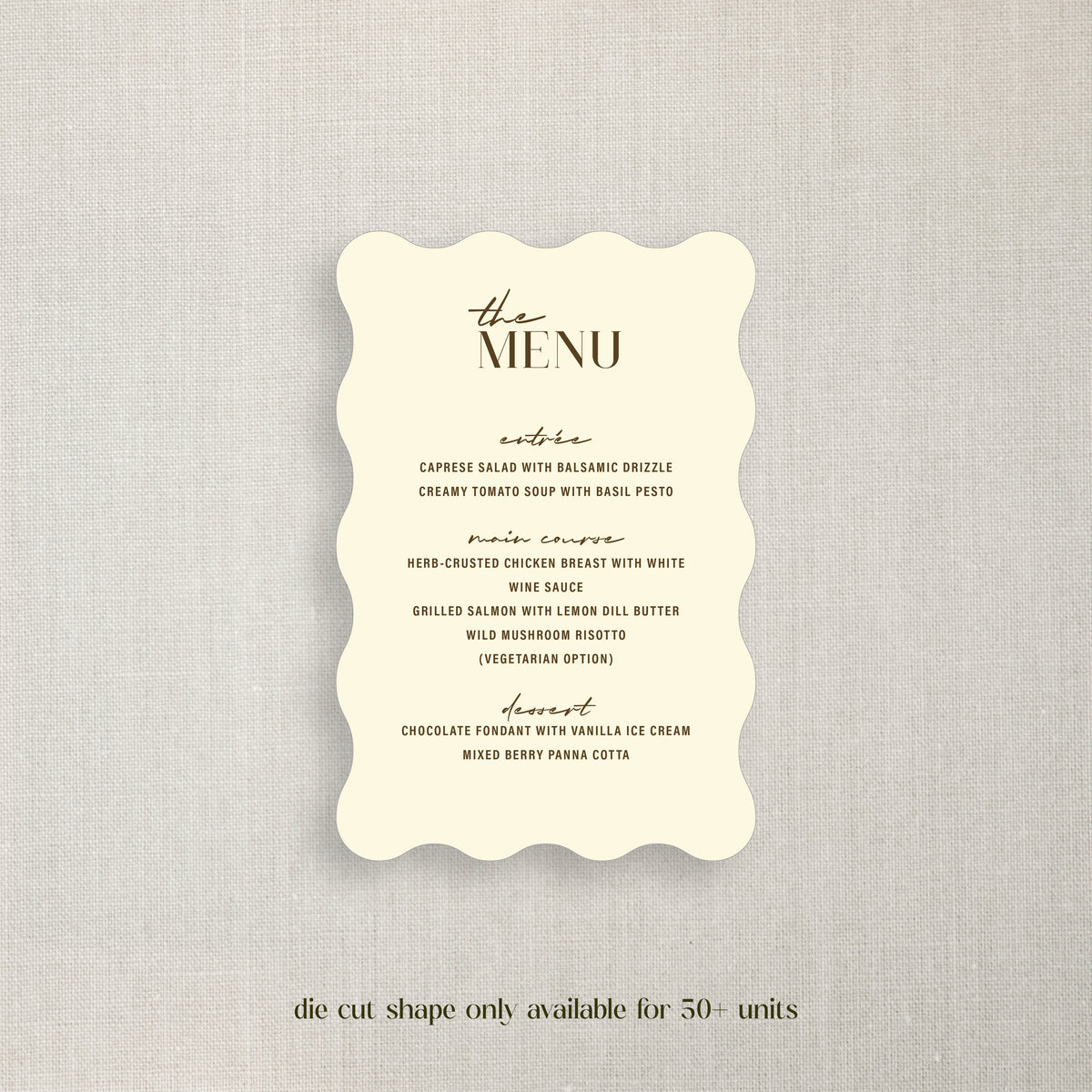 Erin - Menu