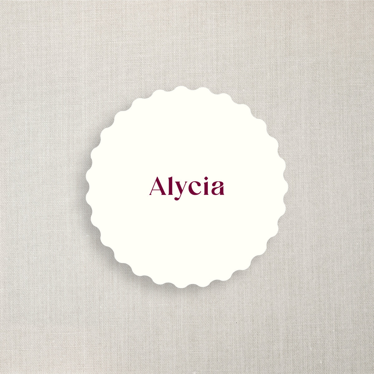 Alycia - Name Place Card